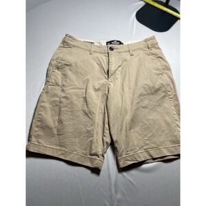 Hollister Epic Flex Classic Chino Shorts Mens W30 Tan Beige Khaki 9" Inseam